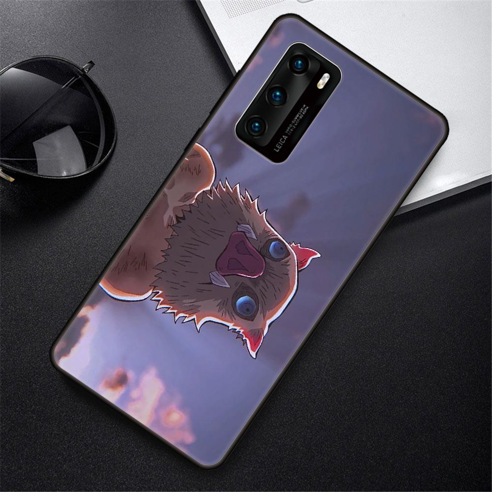 

Чехол для телефона Huawei P Smart Z 2019 P20 P30 P40 Mate 30 10 20 Lite Pro черный чехол Prime 3D Hoesjes Demon Slayer Inosuke Huawei Mate 30 Lite