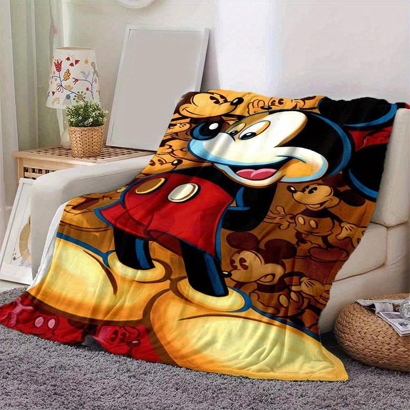 1pc Mickey Printing Blanket - Soft, All-Season Throw for Office Blanket, | Personalized Gift with Adorable Cartoon Design
