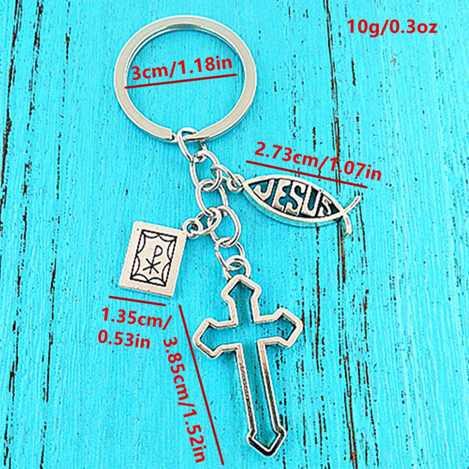 Ретро брелок-крест из сплава One Size
