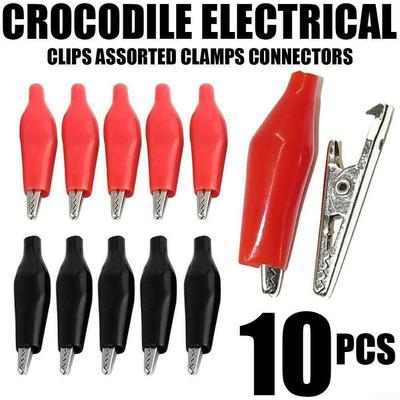 Clip 10pcs Crocodile Electrical Battery Insulated Replacement