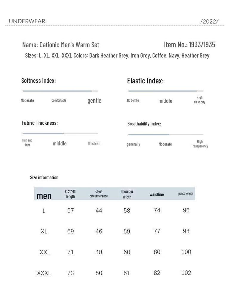 Men's Dual-Layer Thermal Underwear Set