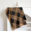Black And White Line Plaid Scarf Women'S Winter High-End Sense Of Gold Temperament Imitation Cashmere Scarf