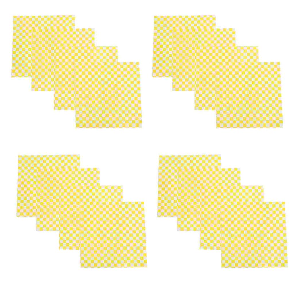 50 Sheets Checkerboard Burger Food Wrapping Paper Rice Ball Bento Baking Bread Mat Grease-proof Sandwich Basket Liners Cheese