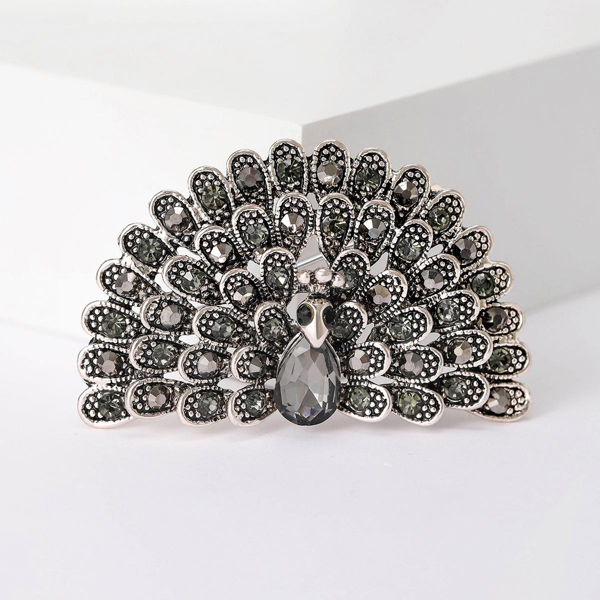 

Модные ретро-аксессуары для корсажа, брошь-павлин с бриллиантами, креативная булавка в виде животного