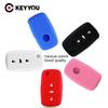 KEYYOU Hot Silicone Car Key Cover Case Shell Fob For VW Golf Bora Jetta POLO GOLF Passat Skoda Octavia A5 Fabia SEAT Ibiza Leon