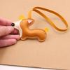 Novo Fofo Multicamadas Tridimensional Cachorro Corgi Couro Moda Pingente de Mala Charme de Bolsa Fofo