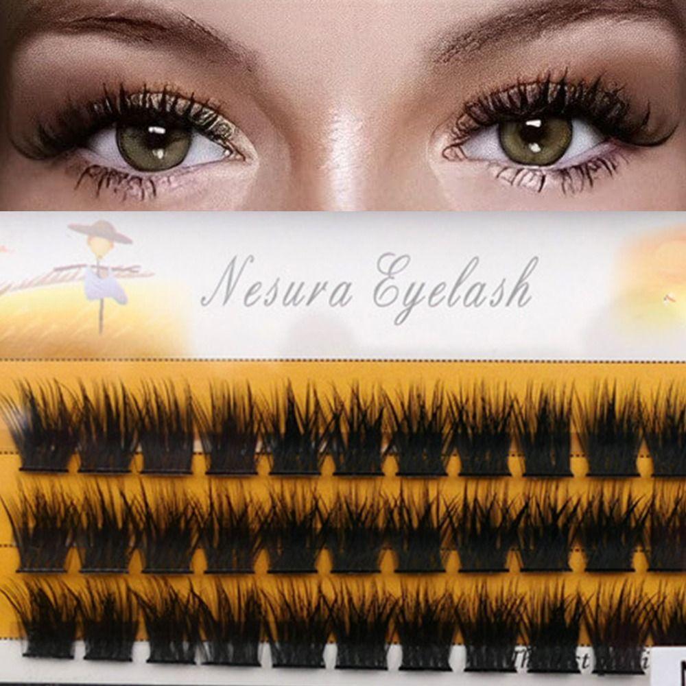 

3 Lines Wispy Lashes Clusters C Curl False Eyelashes Handmade Individual Lashes DIY 12mm