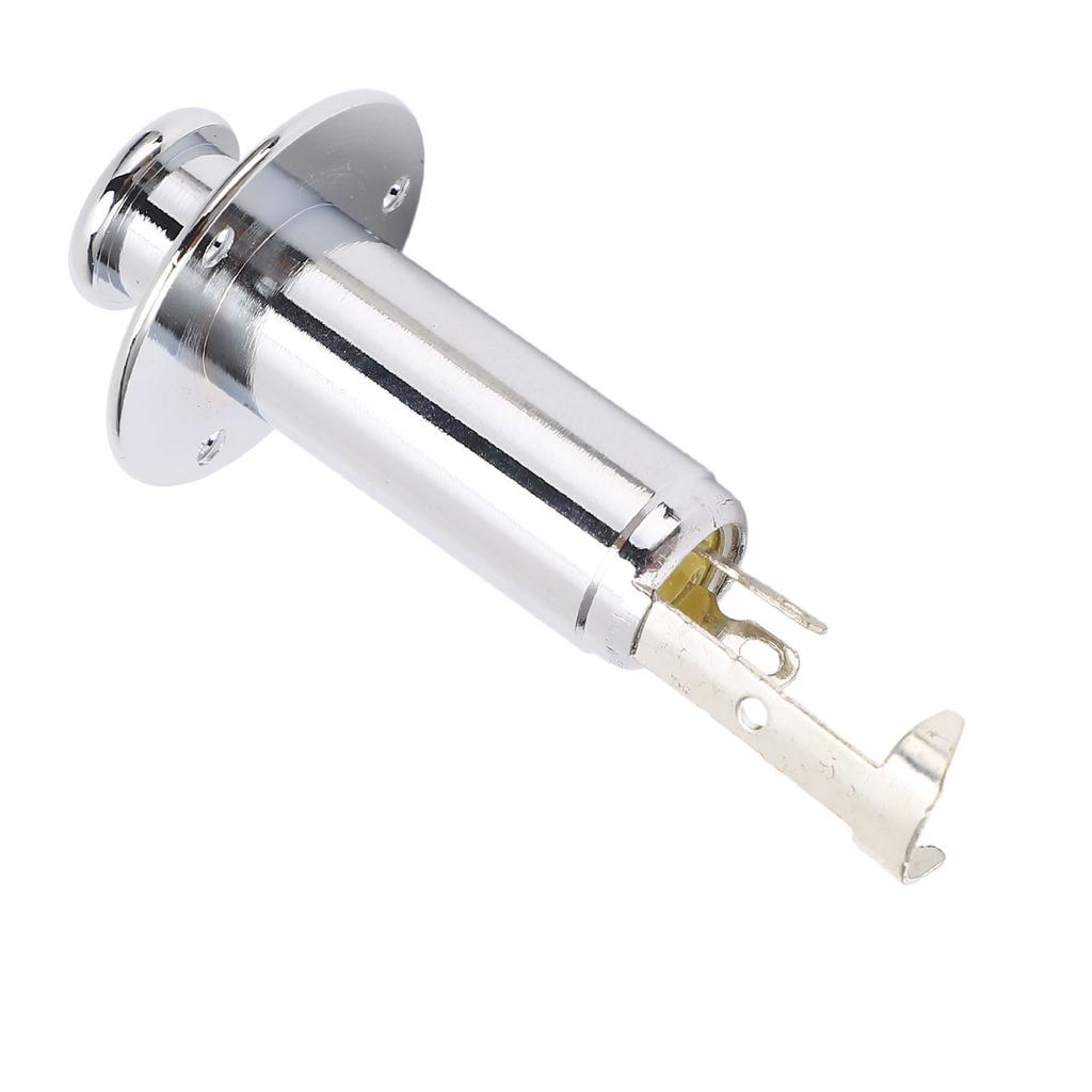 6.35mm Guitar Output Socket Metal Construction Endpin Pickup Socket for Acoustic Electric Guitars