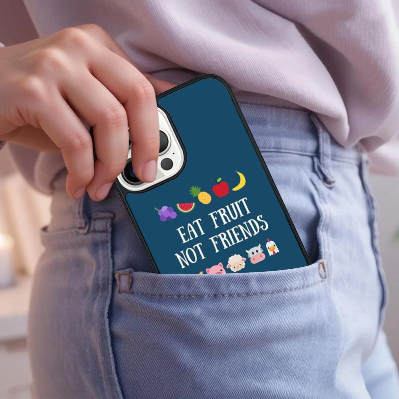 Vegan Friends Not Food Phone Case For IPhone 18 17 Air 15 16e 14 13 Pro Max Coque 12 11 Pro Max PLUS Cover