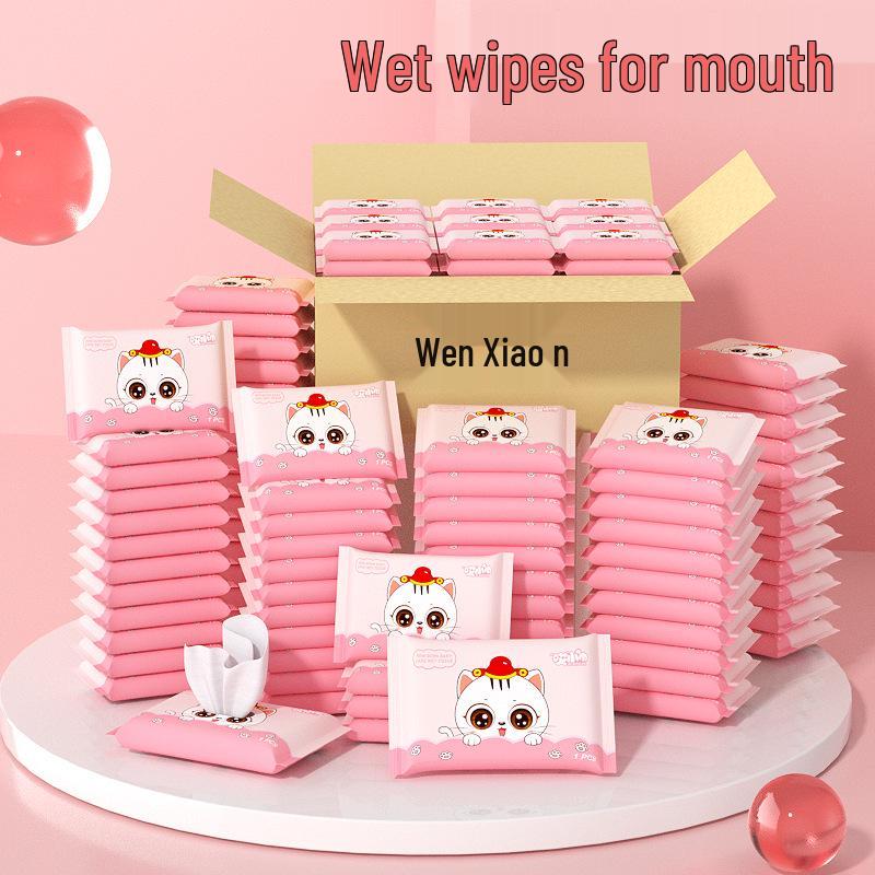 "10-balení přenosných jednorázových vlhčených ubrousků pro kojence a děti: Čištění rukou a úst"