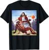 Grappig Jezus verslaat de Duivel Christelijk Religieus T-shirt