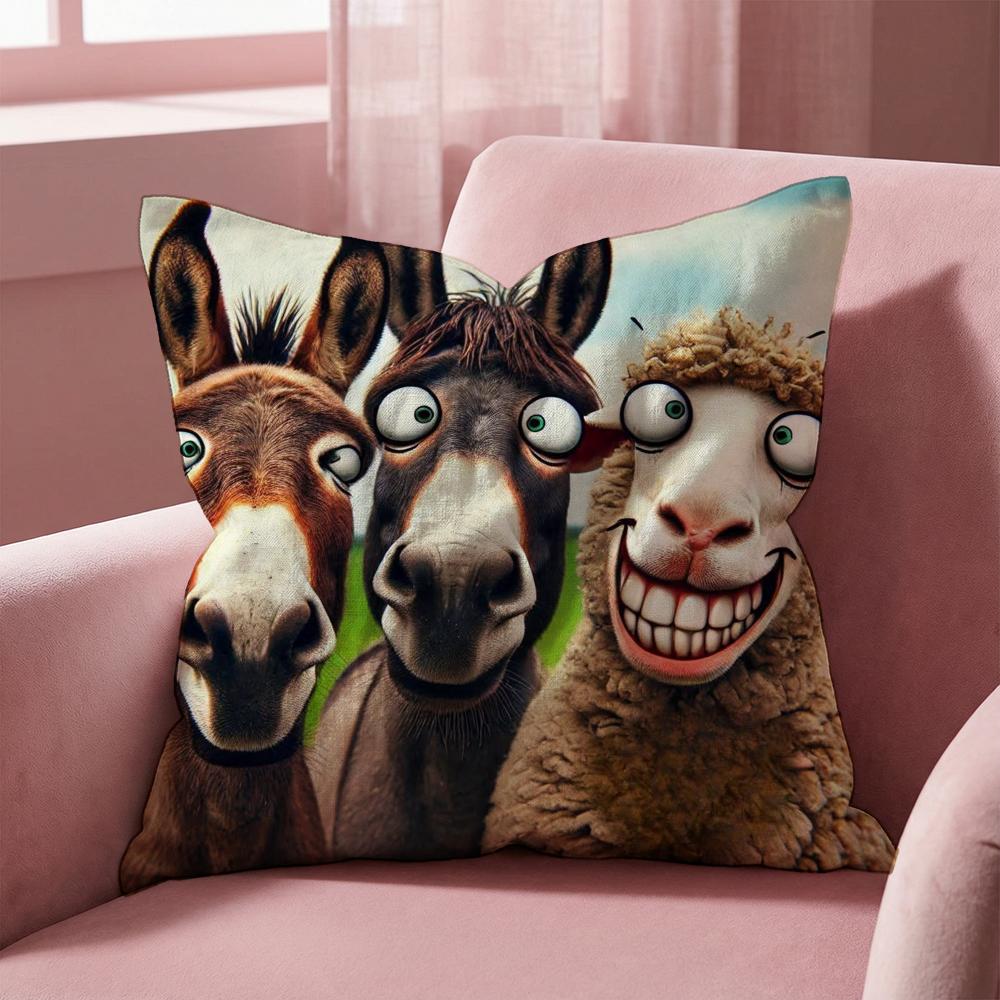 Lustiger Lamm Kissenbezug Mehrzweck-Kissenbezug für Zuhause & Auto - Wendbar, Weich & Langlebig für den täglichen Gebrauch