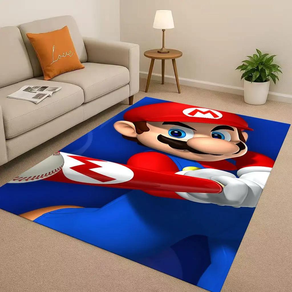 3D Mario Game Cartoon Christmas Gift Living Room Non-Slip Area Rug Carpet For Bedroom Playroom Sofa,Home Decor Doormat 40x60cm( 15x23in )