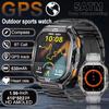 2026 New Dual Frequency GPS Smart Watch Men 1.96-inch HD AMOLED Screen Compass Bluetooth Call 5ATM Waterproof Sports Smart Watch