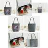 Stylish Gray Felt Shopper Bag With Durable Handles Perfect For Daily Use