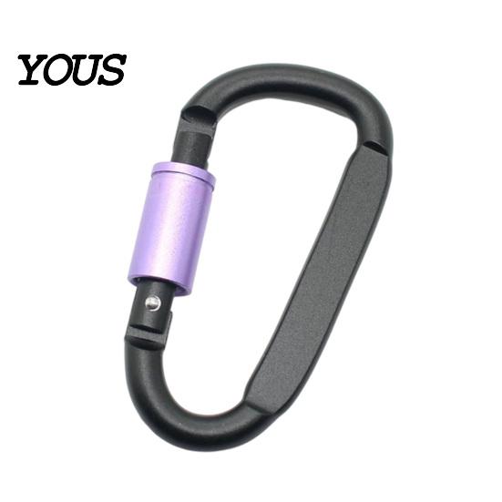 Aluminium Karabiner 4 Stück Heavy Duty Clip, Legierung Outdoor Schlüsselanhänger Karabiner, D-förmige Metallhaken Schnalle für Wasserflasche, Schlüssel, Rucksack