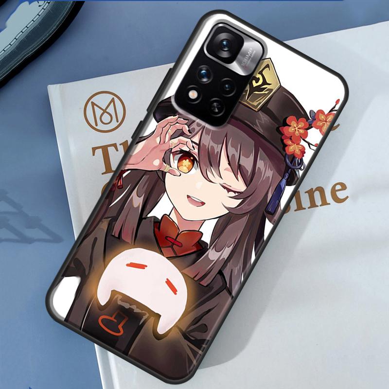 Hu Tao Genshin Impact Cartoon Case For Xiaomi Redmi Note 14 13 Pro 12 11 9 10 9S 10S 11S 12S Redmi 13C 10C 12C 14C Cover