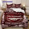 "Arsenal F.C. Gunners Emblem" Three-piece Set (1 * Duvet Cover + 2 * Pillowcase, Without Core) 2DFlat Duvet Cover and Pillowcase Soft and Comfortable