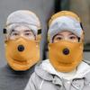 Womens Winter Warm Fleece-lined Hat With Face Cover Windproof Skiing Cycling Cap Adjustable Fit