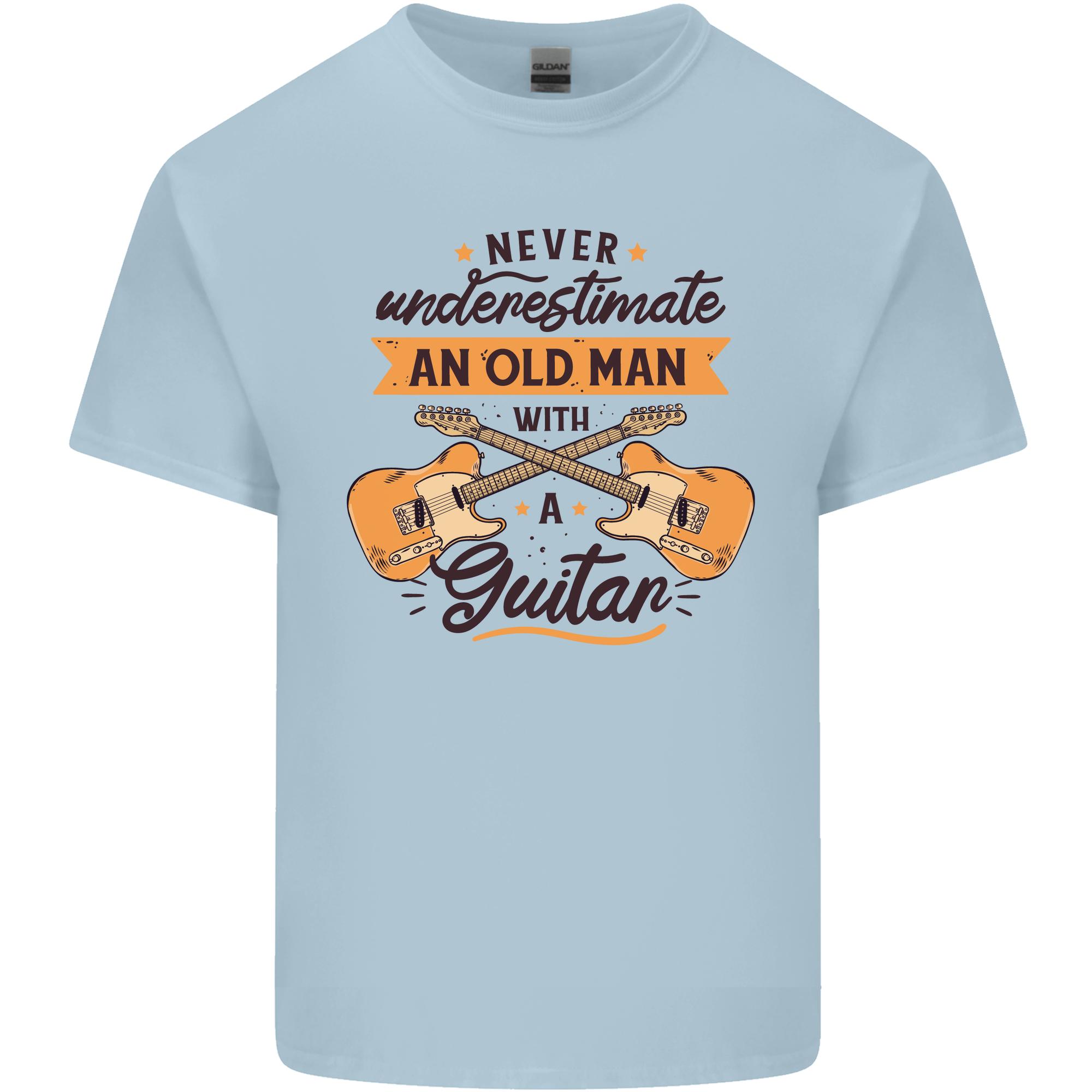 Never Underestimate an Old Unisex Guitar Unisexs Light Cotton TShirt S