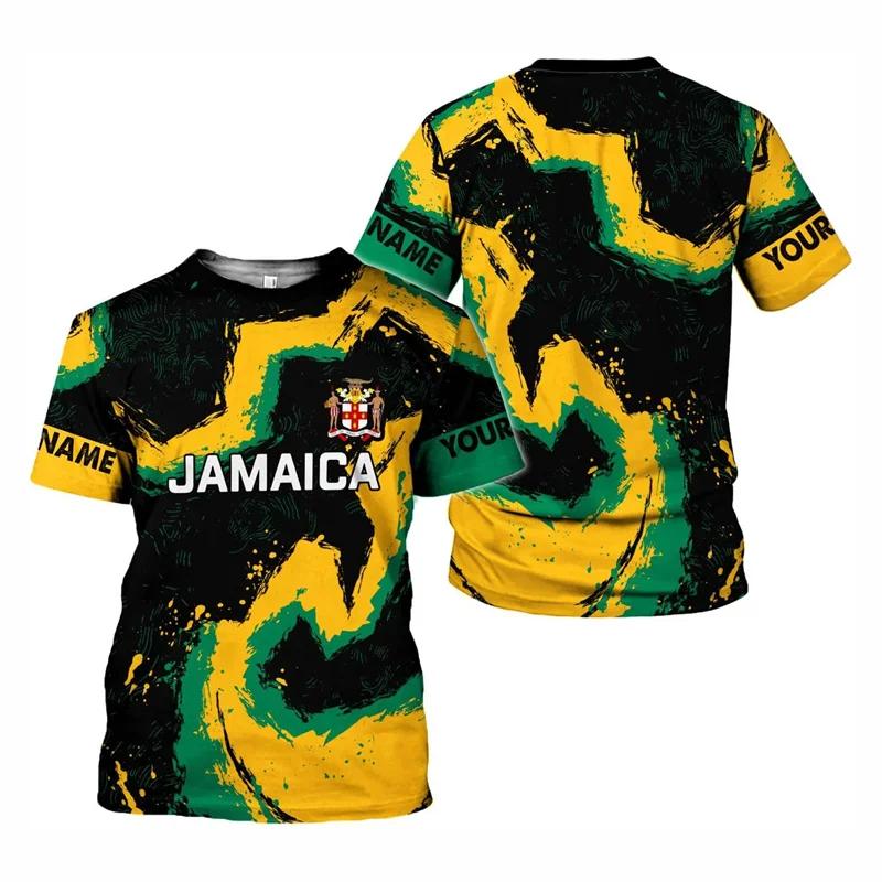 New Design Jamaica T-shirt Men Hot Sale Summer O'neck T Shirts Kids Loose Short Sleeves Tshirt Tops Sports Fitness Tee Shirt