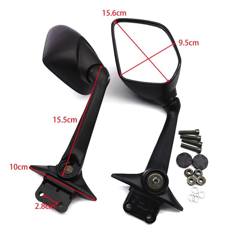 Universal Motorcycle Rearview Mirror Yamaha TMAX530 2017-2021 TMAX560 2021 Side Black Snake Skin Style