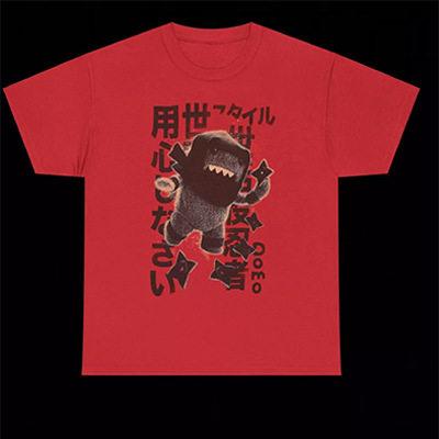 Y2K‑Gothic Niedliches Monster-inspiriertes Grafik-T‑Shirt Baumwolle Kurzarm Oversized Vielseitig Lässig Ästhetik Streetwear Unisex Oberteile