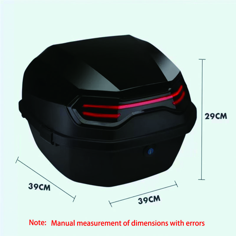 Universal Motorcycle Rear Tail Trunk Lockable Carrier Waterproof Storage Case With Mounting Hardware For Full Helmet Storage