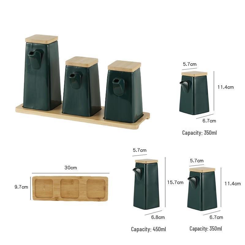 Ceramic Oil and Vinegar Cruet Set