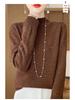 Elegant Advanced Style Seamless Half-High Women's Pullover Sweater in 100% Pure Wool