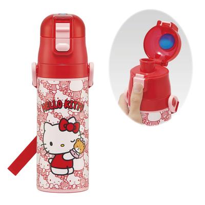Skater Stainless Steel Water Direct Hello Sanrio Sports Water Kids' Bottle, Drinking, 470ml, Kitty, Ushiro-Shiro, Design, Child-Friendly, Lightweight,