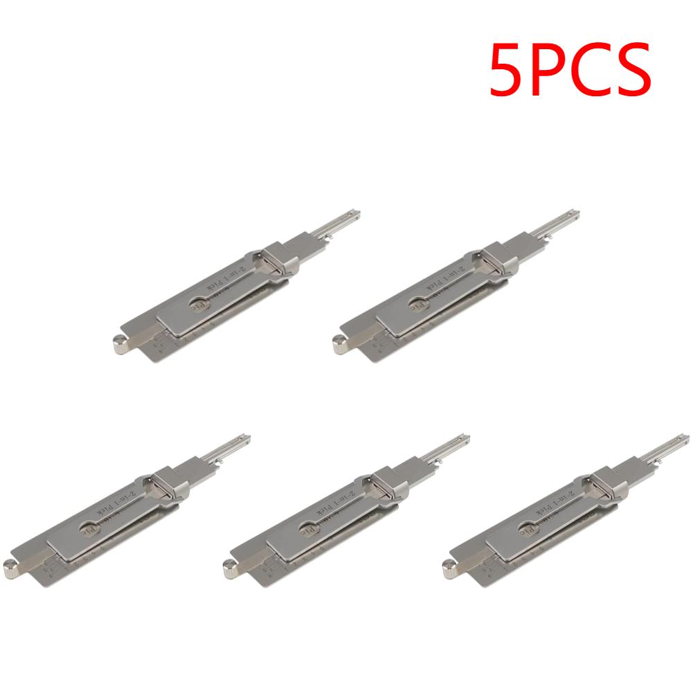 1-5 pezzi SS001 Decodificatore Chiavi Acciaio Inossidabile Chiave Serratura Gancio di Precisione Set di Grimaldelli Strumento di Manutenzione Riparazione Ingegneria di Sblocco Multi-fu