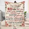 1pc Happy 40th Birthday Celebration Blanket Soft and Warm for Sofa Office Camping Travel Livingroom Great Gift for Friends and Family Comfortable