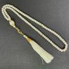 99 Glass Imitation Pearl Tassel Prayer Beads Bracelet Charms, Middle Eastern Design, 6mm Size