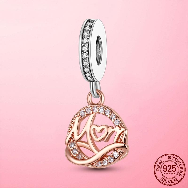 Follow Heart Compass Dangle Charms Beads Pendant Copper Fit Original Bracelets Bangle Diy For Jewelry Making