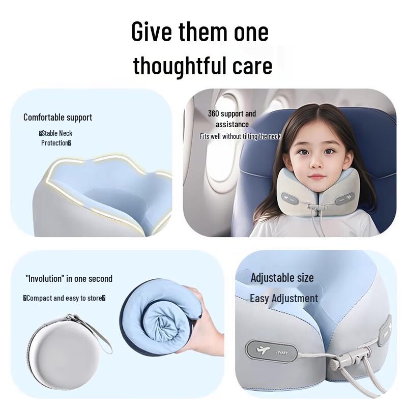 Ousen Children's Travel U-shaped Memory Foam Neck Pillow