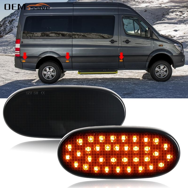 2x Светодиодный боковой габаритный огонь в сборе Для Mercedes Benz Sprinter W906 2006-2018 2018+ W907 для C-rafter 06-16 Поворотник