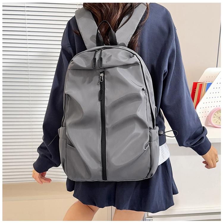 Schoolbag Backpack Men's Casual Large Capacity Backpack Outdoor Double Back Printed Logo Computer Bag Travel Student School Bag