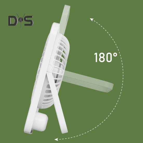 Portable Desk Fan Rechargeable 1200mAh Battery Operated Standing Fan with Digital Display Ultra-Quiet Foldable Desktop Fan 5 Speeds Adjustable