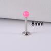 1PC 361L Surgical Steel Opal Ball Lip Stud Internally Threaded 3mm Opal Labret Ear Tragus Cartilage Helix Daith Earring Piercing 4
