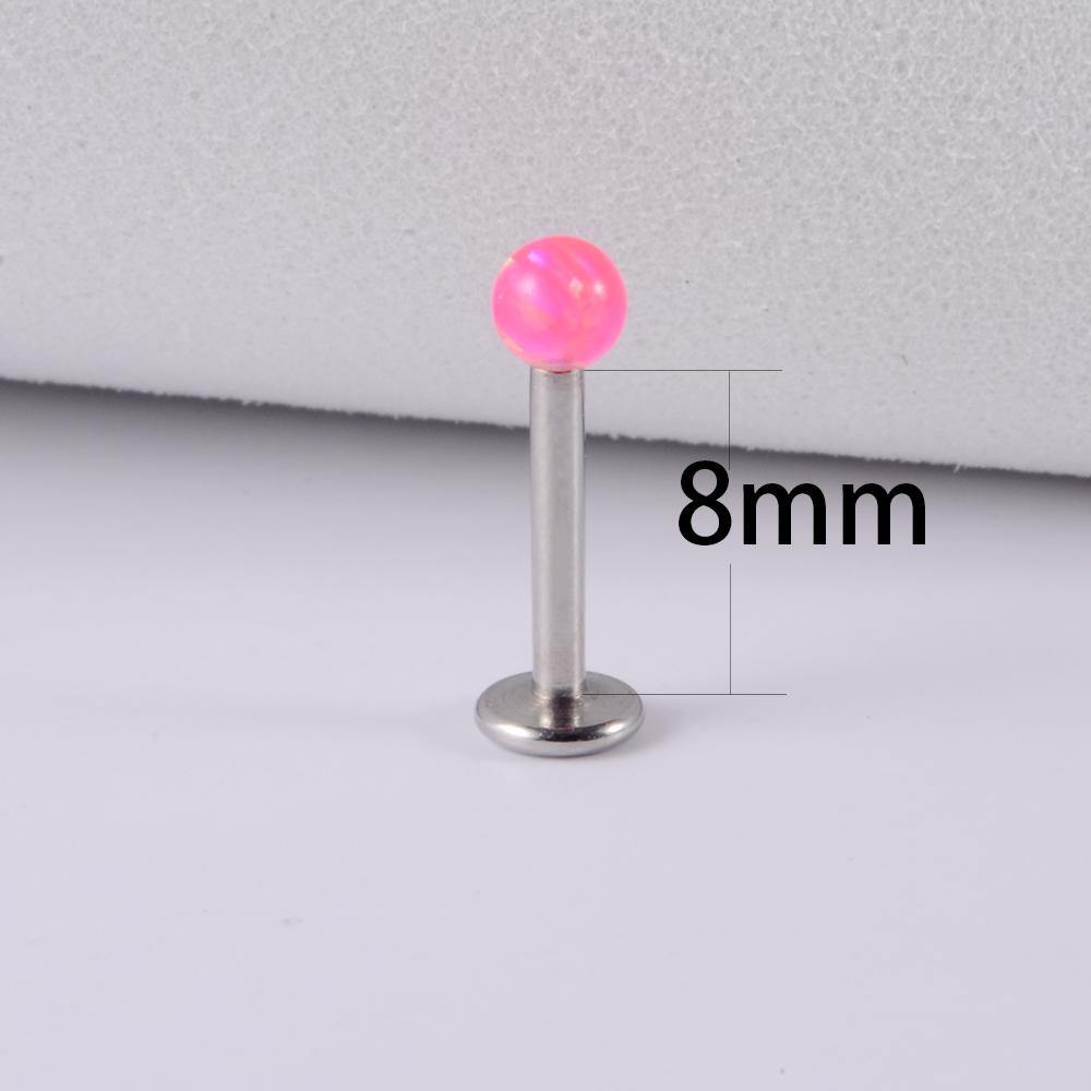 1PC 361L Surgical Steel Opal Ball Lip Stud Internally Threaded 3mm Opal Labret Ear Tragus Cartilage Helix Daith Earring Piercing 4