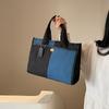 Denim Bag Color Block Women's Tote Bag Large Capacity Shoulder Crossbody Bag
