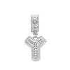 Rock Candy Letter Pendant: Trendy European & American Hip-Hop Style Copper Zircon Necklace with 26 English Alphabet Options