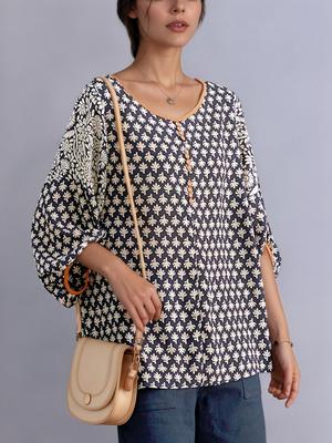 2026 Damen Chiffon Oberteil mit Fledermausärmeln: Schlankmachendes Frühjahrs-/Herbsthemd, das den Bauch versteckt