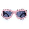 Face Small Sunglasses Street Punk Rivets Metal Color Sunglasses Trendy Glasses