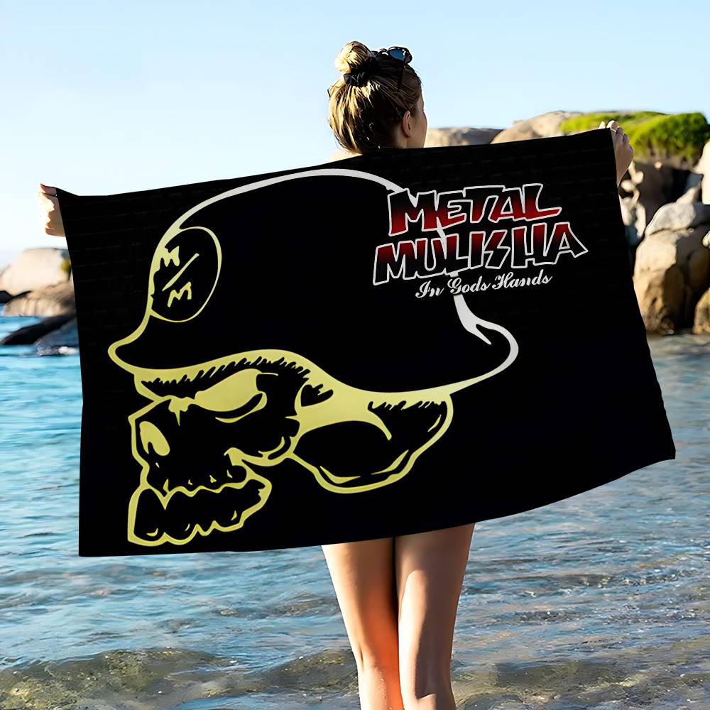 LOGO M-MetalS M-Mulisha Microfiber Blanket Quick Drying Beach Towels Oversized Printing Super Absorbent Pool Towel Blanket