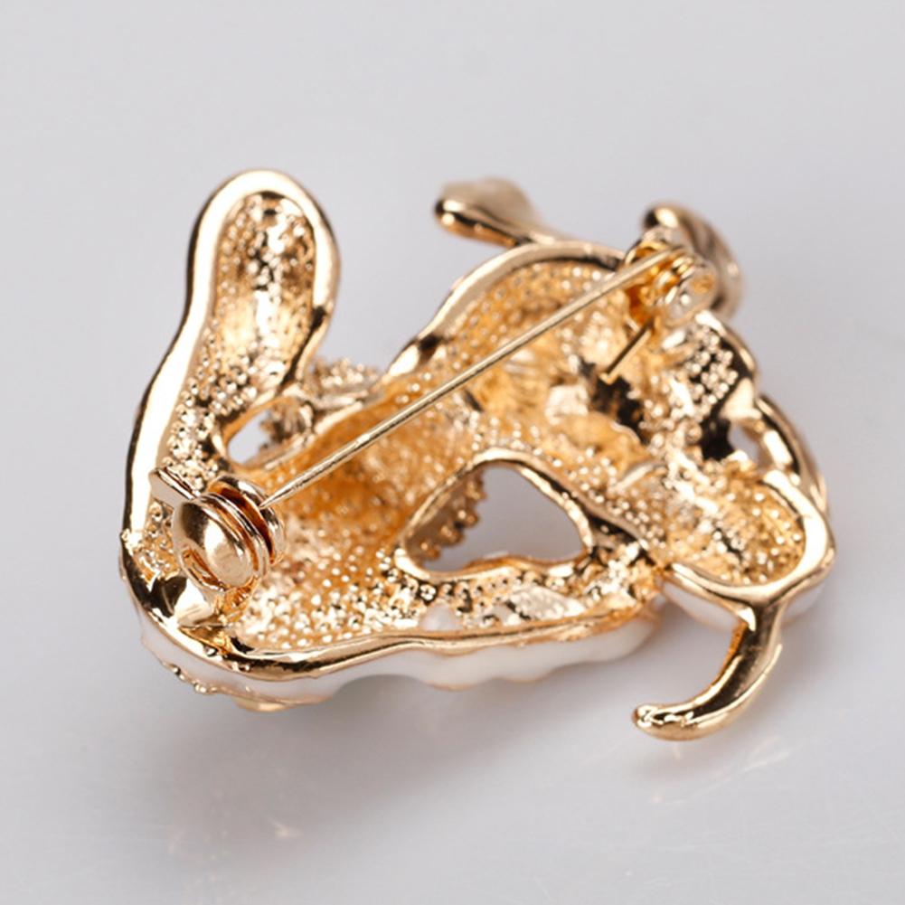 Cute Animal Brooch Pins Jewelry Cartoon Dog Crystal Rhinestone Brooch Badge For Women Suit Jeans Bag Decoration