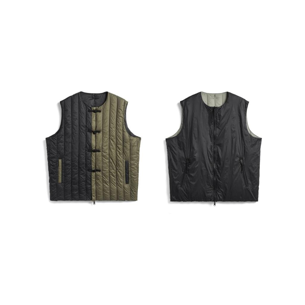 Taion Unisex Japan Special China Button Down Vest V01JS Crazy x Size L Black,
