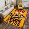 Beer With Friends Art Carpet suitable as a non-slip mat for the living room or bedroom sofa