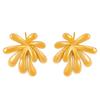 European Chic Firework Stud Earrings 18K Gold-Plated Titanium Steel